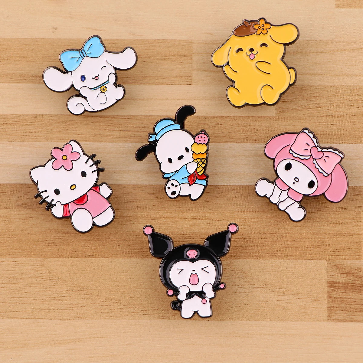 Kawaii Angle Cartoon Enamel Pins Brooches For Kids Clothing Backpack Lapel Badges Fashion Metal Jewelry Accessories Gifts